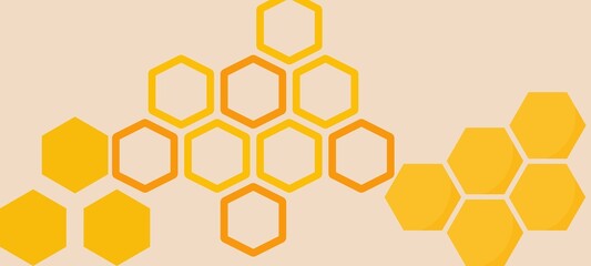 蜂蜜をモチーフにした背景画像 Background image with honey motif