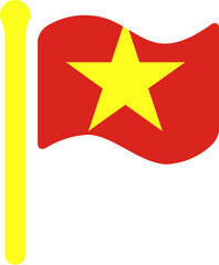 Vietnam Flag free flown Rounded icon