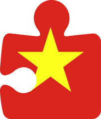 Vietnam flag on Puzzle icon