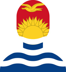 Kiribati flag on Person Icon(1)