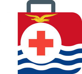Obraz premium Kiribati flag on Doctor bag