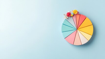 Obraz premium A pie chart with labels and annotations, providing context and explanations for data proportions.