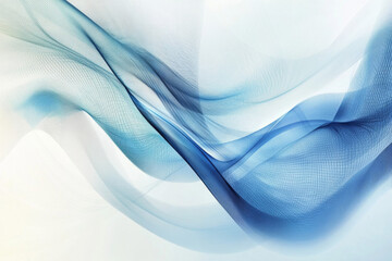 Fototapeta premium smooth wave pattern in hues of blue, representing digital background