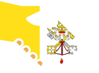 Vatican City State flag on Shake Hand icon