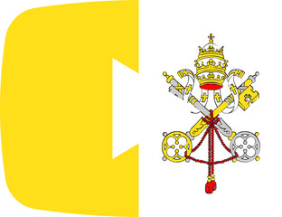 Vatican City State Flag on video player icon