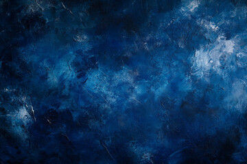 Fototapeta premium deep blue abstract painting with textured layers, creating a sense of depth and movement.