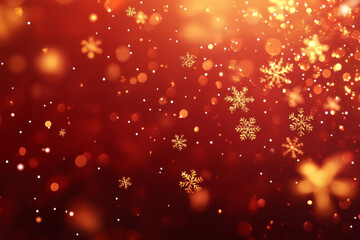 background featuring shimmering snowflakes and glowing