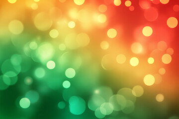 Obraz premium abstract background featuring bokeh lights in red, orange, and green