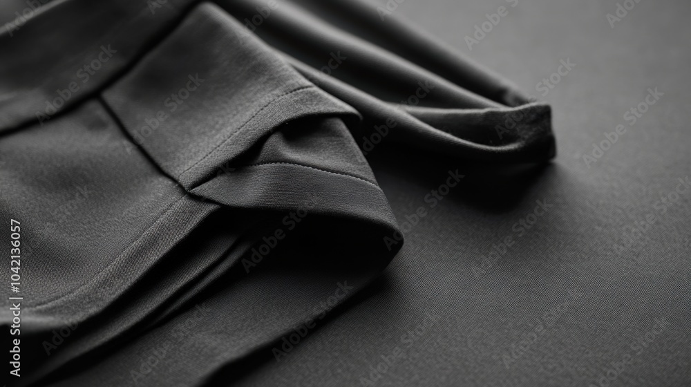 Aufkleber A neat arrangement of minimalist sportswear on a smooth surface highlights functionality and elegance for fitness enthusiasts. Generative AI