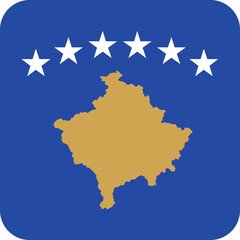 Kosovo Flag Square Icon