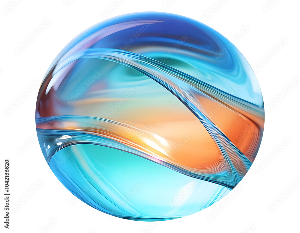 Poster light blue abstract transparent object that blends seamlessly into its background