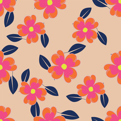 Beautiful floral design featuring intricate blossoms and leaves in soft pastel shades. Ideal for fabric, wallpaper, and digital projects. High-resolution, seamless, and versatile