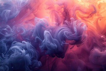 The image is of smoke with a purple and orange hue