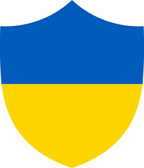 Shield Icon of Ukraine Flag