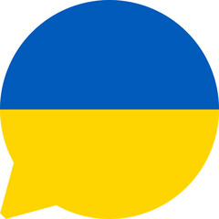 Chat Icon on Ukraine Flag