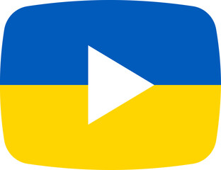 Ukraine Flag on video player icon