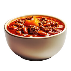 Delicious bowl of chili con carne with beans and beef, perfect for a hearty meal.