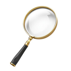 Magnifier on transparent background