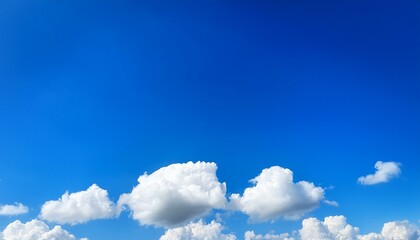 Fototapeta premium 맑고 푸른 하늘에 떠있는 구름들