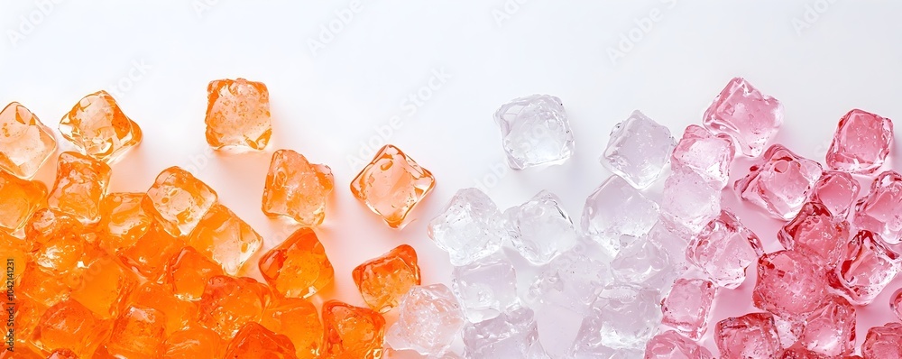 Poster vibrant abstract ice cube patterns - creative stacked designs with colorful contrasts for eye-catchi