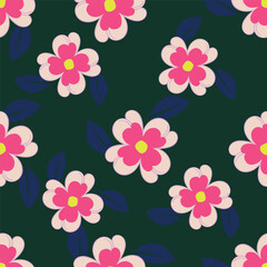 Fototapeta premium Beautiful floral design featuring intricate blossoms and leaves in soft pastel shades. Ideal for fabric, wallpaper, and digital projects. High-resolution, seamless, and versatile