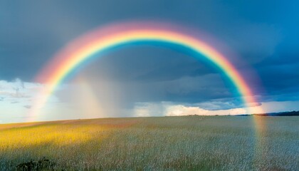 Naklejka premium 비온 뒤 무지개가 뜬 하늘