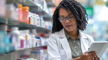 Image of a healthcare professional checking a patient's medication adherence ,Health Awareness Month