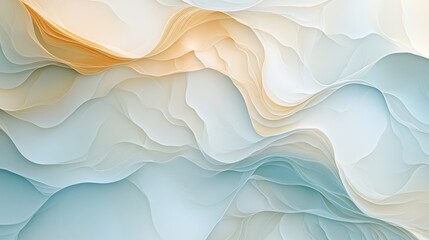 Obraz premium Detailed, elegant layers of translucent waves creating a calming abstract background.