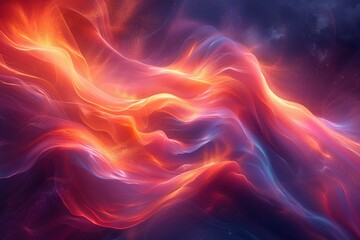 Fototapeta premium swirling abstract forms with radiant, pulsating light effects