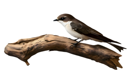 Sand Martin Bird on Transparent Background PNG, Photo Realistic, Wallpaper, Cover and Screen for Smartphone, PC, Laptop, Transparent PNG