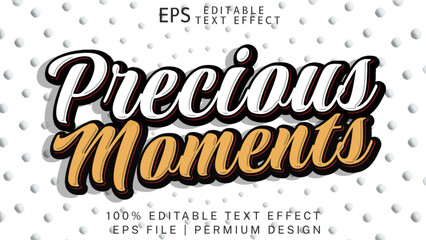 Precious moments text effect editable. Bright colored letters. Modern hand drawn lettering. lettering for postcards and banners. Stylish font typography.
