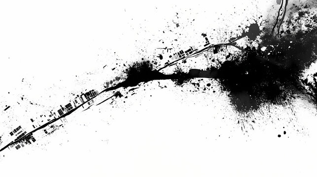 Cheshire east, england - great britain. osm. labelled points of cities. Line-and-Wash. Illustration