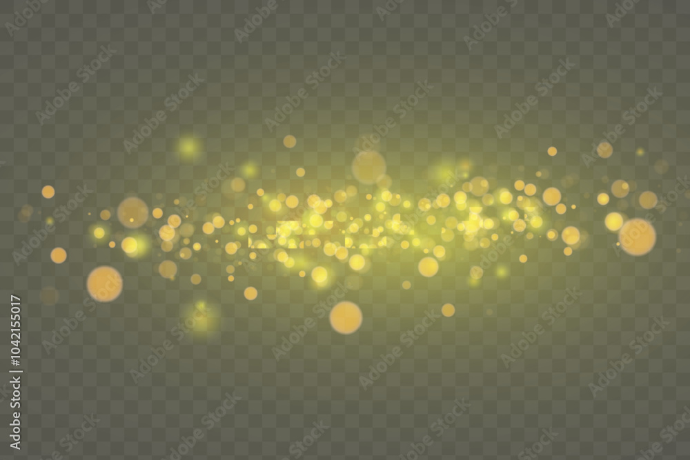 Aufkleber golden particles abstract background with glittering golden dust star floor particles. beautiful fut
