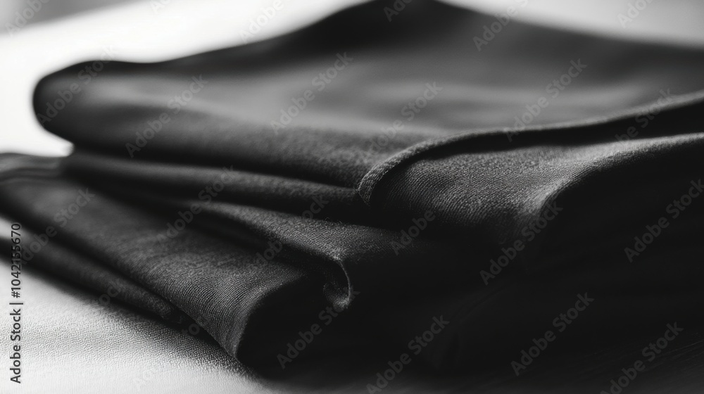 Aufkleber Minimalist sportswear is arranged neatly on a smooth table, ready for workouts and exercise, showcasing clean lines and simplicity. Generative AI