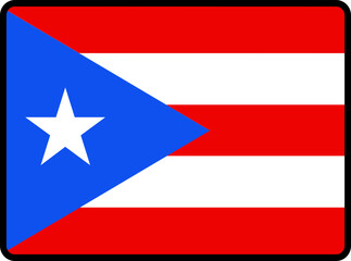 Puerto Rico Flag Smooth rectangle icon
