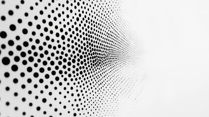 Naklejka premium A simple and elegant design featuring a white quotation mark centered within a field of black dots. Generative AI