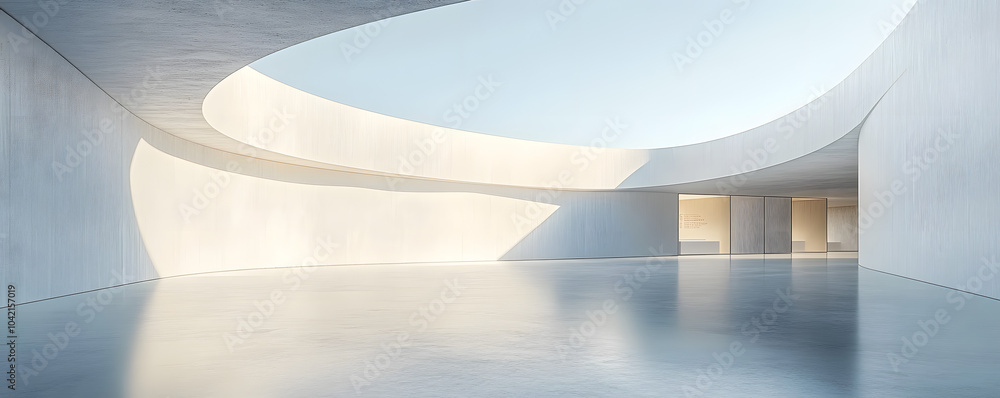 Poster empty minimal abstract architecture building interior or exterior concrete design open space floor c
