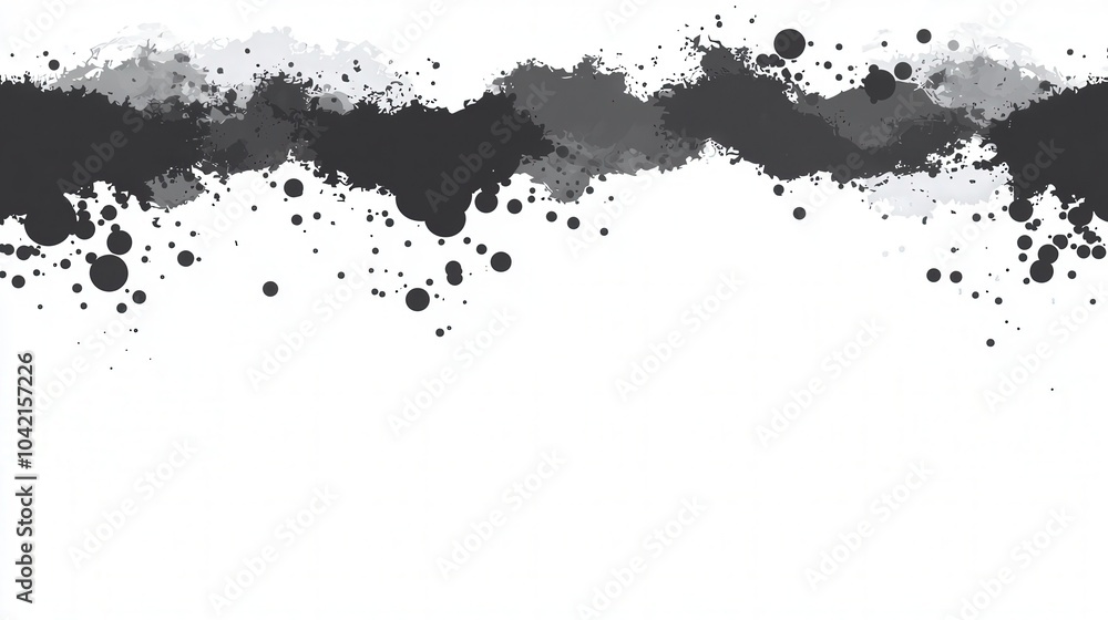 Aufkleber a dynamic and artistic splatter design showcases various shades of black and gray on a white backgro