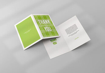 Greeting Folded Card Mockup