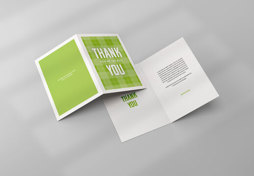 Greeting Folded Card Mockup