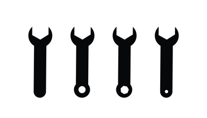 Wrench icon set. Repair icon vector. Tools sign and symbol