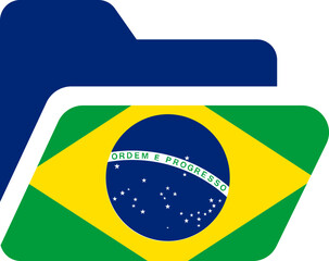 Folder Shape Of Brazil Flag