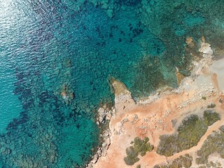 Over the sea. View of the sea from above