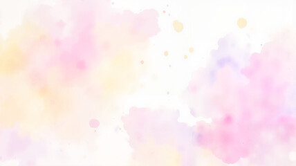 Soft pastel watercolor background with delicate splashes and copy space
