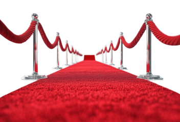 PNG Red carpet with ropes celebrity premiere event.
