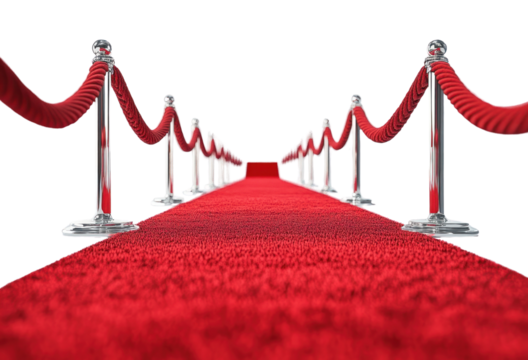 PNG Red carpet with ropes celebrity premiere event.