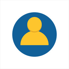 Profile man icon, man icon white background isolated image