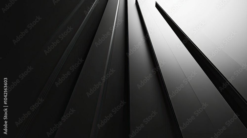 Poster a minimalistic geometric border featuring clean lines and sharp angles in monochrome tones.