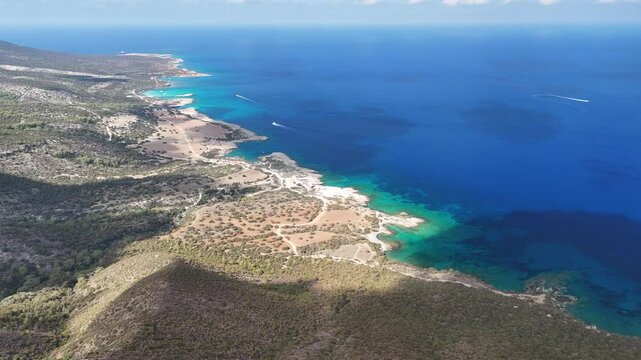 View of the sea from the top. Cyprus, Akamas