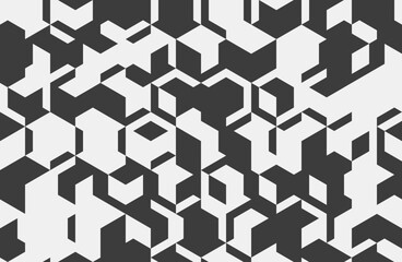 Abstract geometric vector with sharp shapes and mosaic texture. Perfect for posters, backgrounds, or textile prints. Minimal and trendy, ideal for modern design projects.